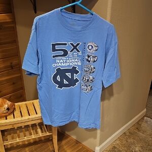 Adidas Blue and Gold Logo T-Shirt